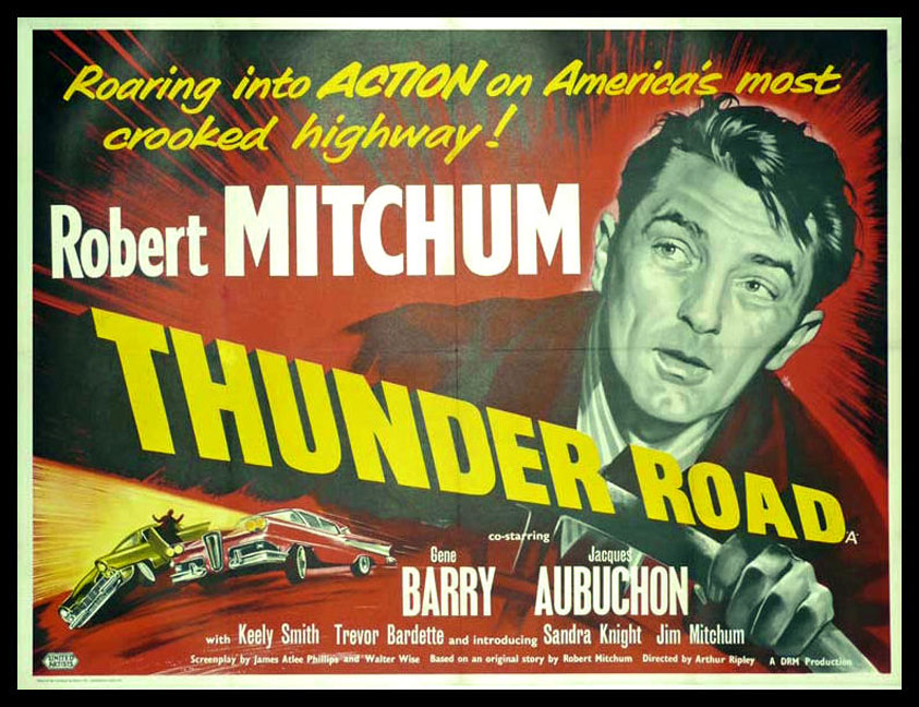 1958 Robert Mitchum "Thunder Road" release poster