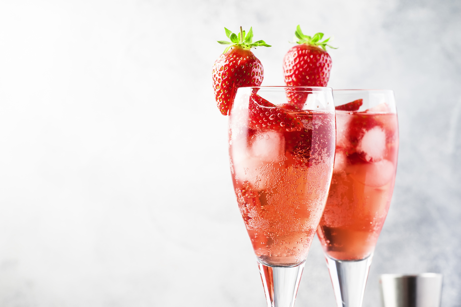 Valentine's Day strawberries in champagne