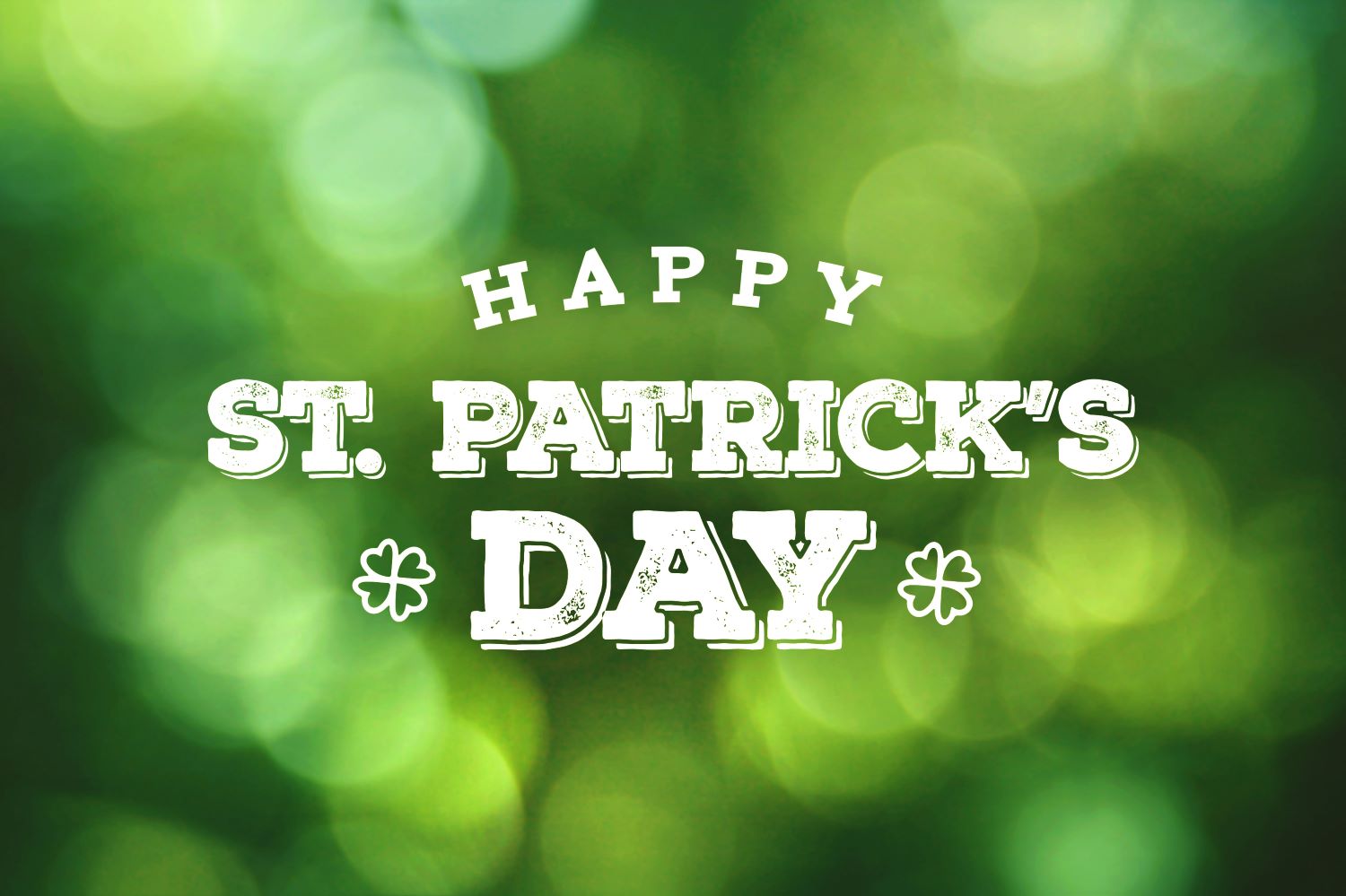 Happy St. Patricks's Day with green background
