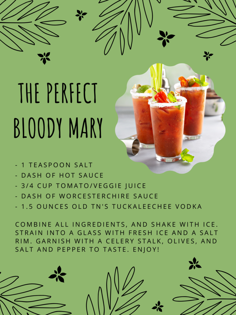 The Perfect Bloody Mary recipe card.