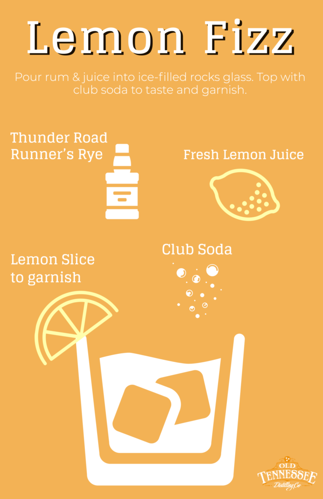 Lemon fizz cocktail recipe infographic