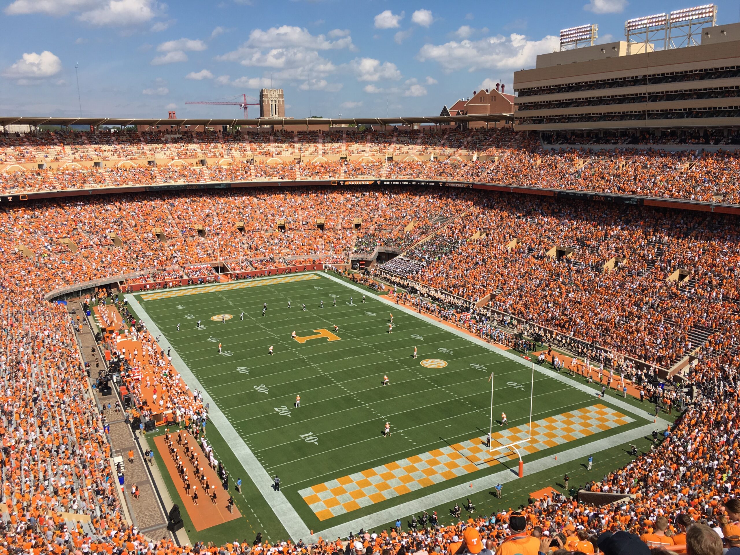 University of Tennessee Football stadium, a sea of orange and white